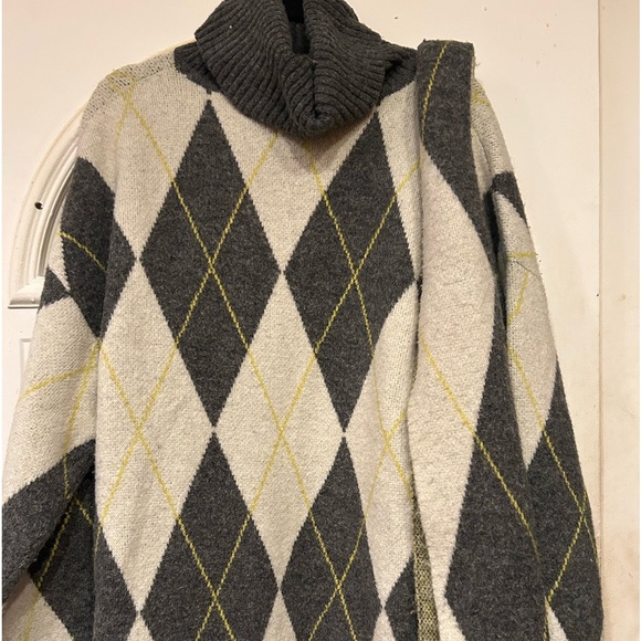 a r g y l e :: Pringle x H&M Argyle Longline Turtleneck Sweater/matching scarf - Picture 3 of 8